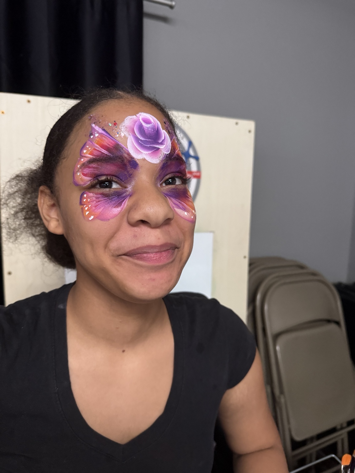 Face painting created by Once Upon a Face