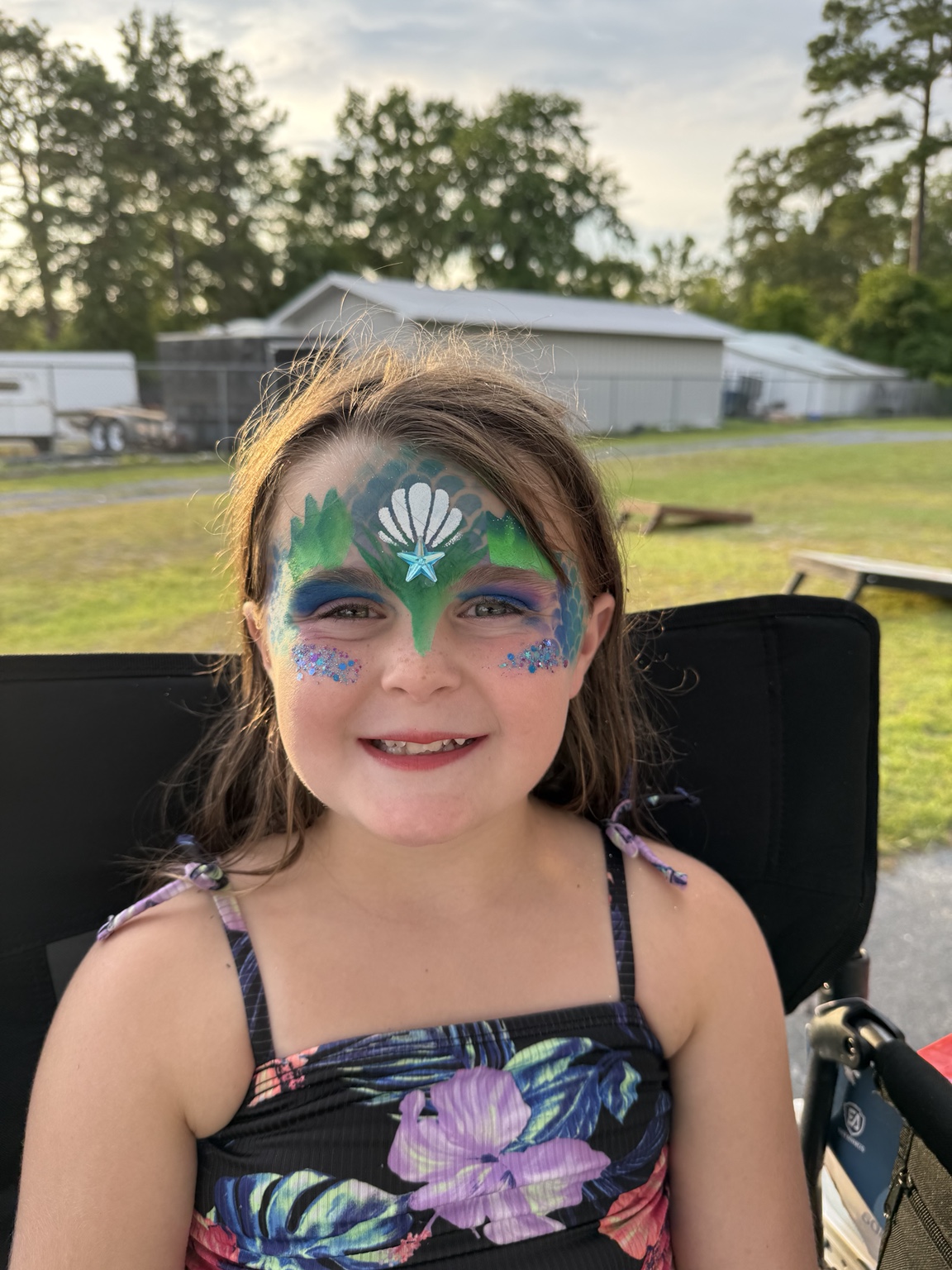Face painting created by Once Upon a Face