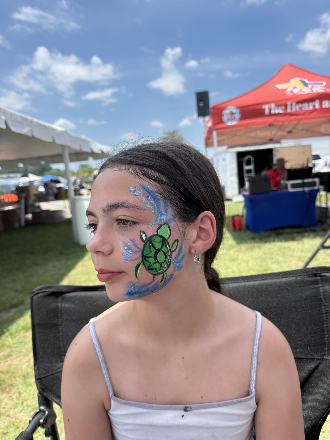 Face painting created by Once Upon a Face